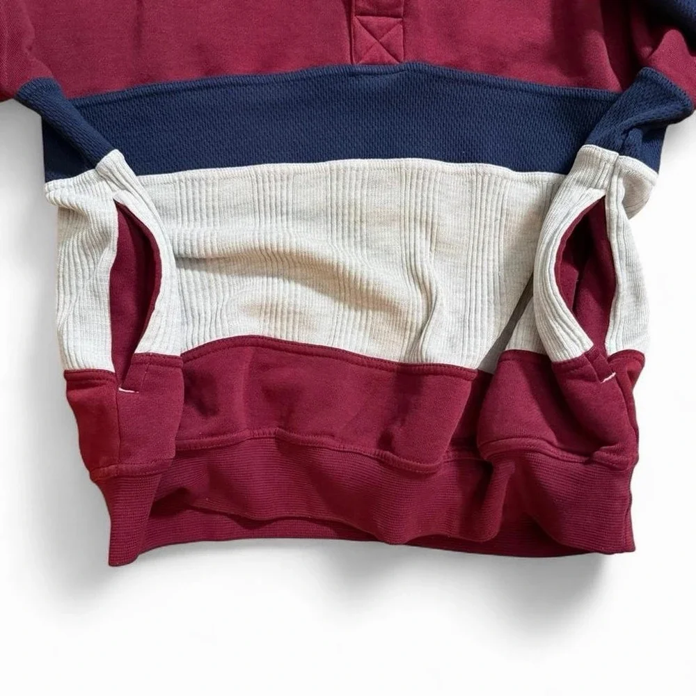 Vintage Windridge Henley Long sleeve Sweater Men's Size Large Colorblock 90s